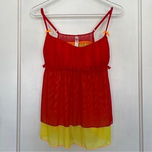 Y2K Victoria’s Secret Fire Fairy Milkmaid Babydoll Camisole Tank, L